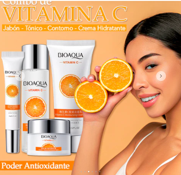 💥 Nuevo Kit Facial Linea Vitamina C Bioaqua - ENTREGA GRATUITA 🚚