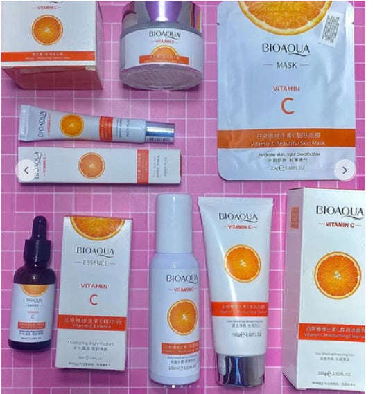 💥 Nuevo Kit Facial Linea Vitamina C Bioaqua - ENTREGA GRATUITA 🚚